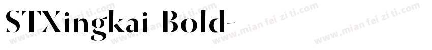 STXingkai Bold字体转换